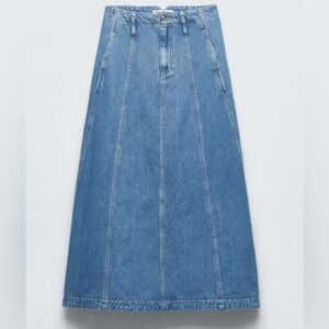 Zara Blue Denim Skirt